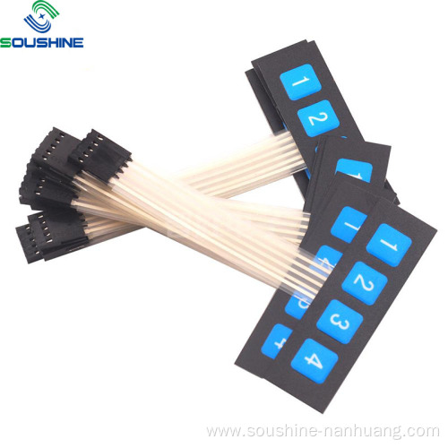 1-4 number metal key membrane keypad